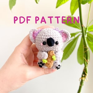 PDF PATTERN | Crochet Animal Pattern, Crochet Koala Plushie, Amigurumi Animals, Beginner Crochet