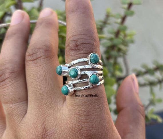 925 Sterling Silver Ring / Turquoise / Designer Ring