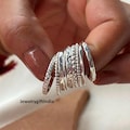 Handmade Sterling Silver Ring Set: Wide Band Stacking Rings