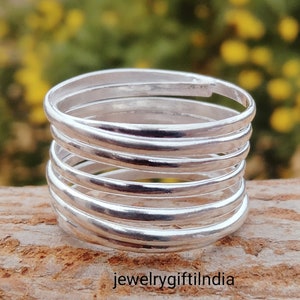 Designer 925 Steling zilveren spinnerring. Handgemaakte ring. Statementring. Duimring. Ring voor cadeaudoeleinden. Gratis verzending!