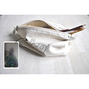 Borsa piccola in cotone biologico con disegno personalizzato