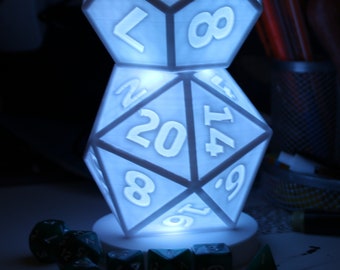 Dice light / D&D desk light / 3D Printed/ DnD Gift