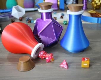 Potion Bottle D&D Dice Holder / 3D Printed / DnD Gift / Dice Bag / Dungeons and Dragons