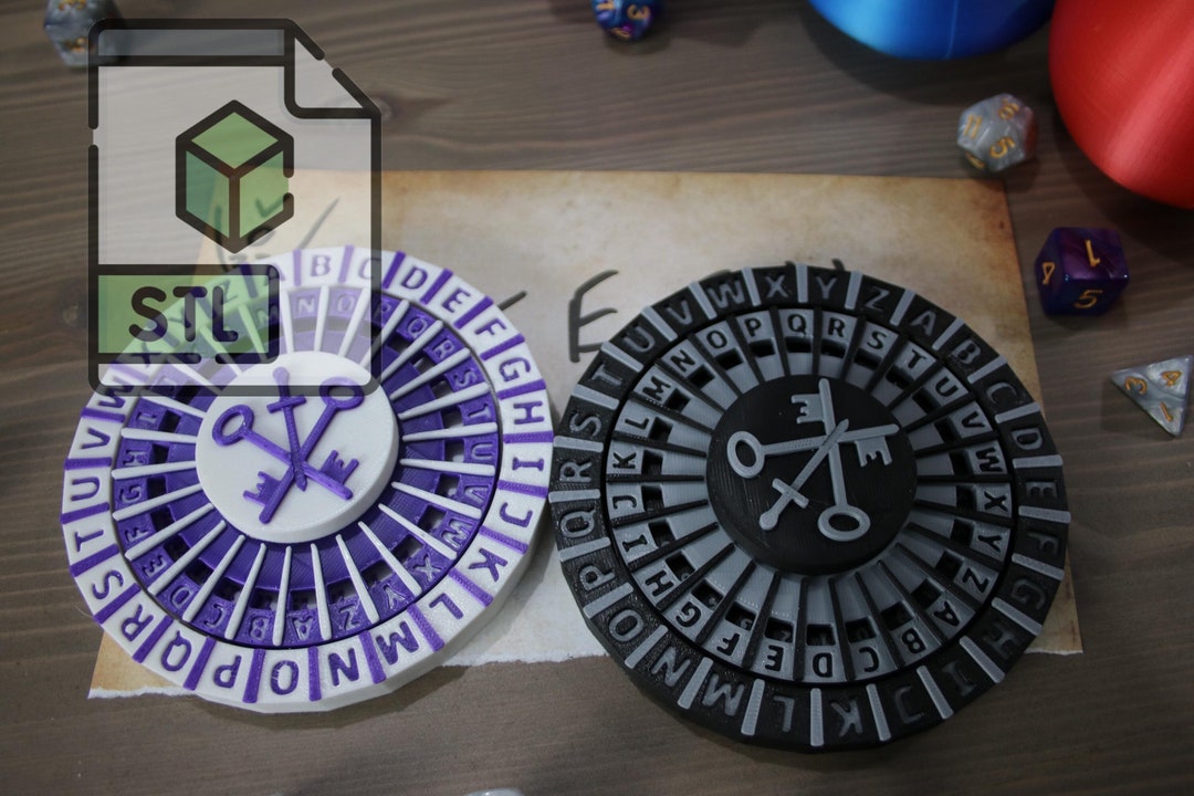Caesar Cipher Decoder Wheel STL / Digital Download / Cipher Disk for ...