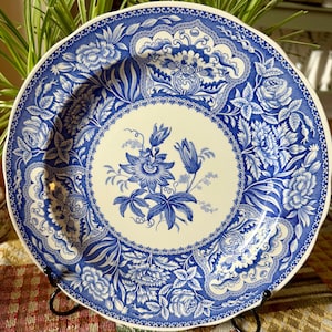 Vintage Blue Flower Plates - Etsy
