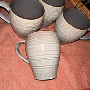 Mikasa Swirl Speckle Graphite Coffee Mugs - Set of 4