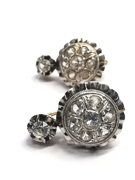 Orecchini A Borchia In Argento 925 Con Ciondolo Cuore E Ferro Di Cavallo – Gioiello Portafortuna, Dimensioni 8.5x6 Mm
