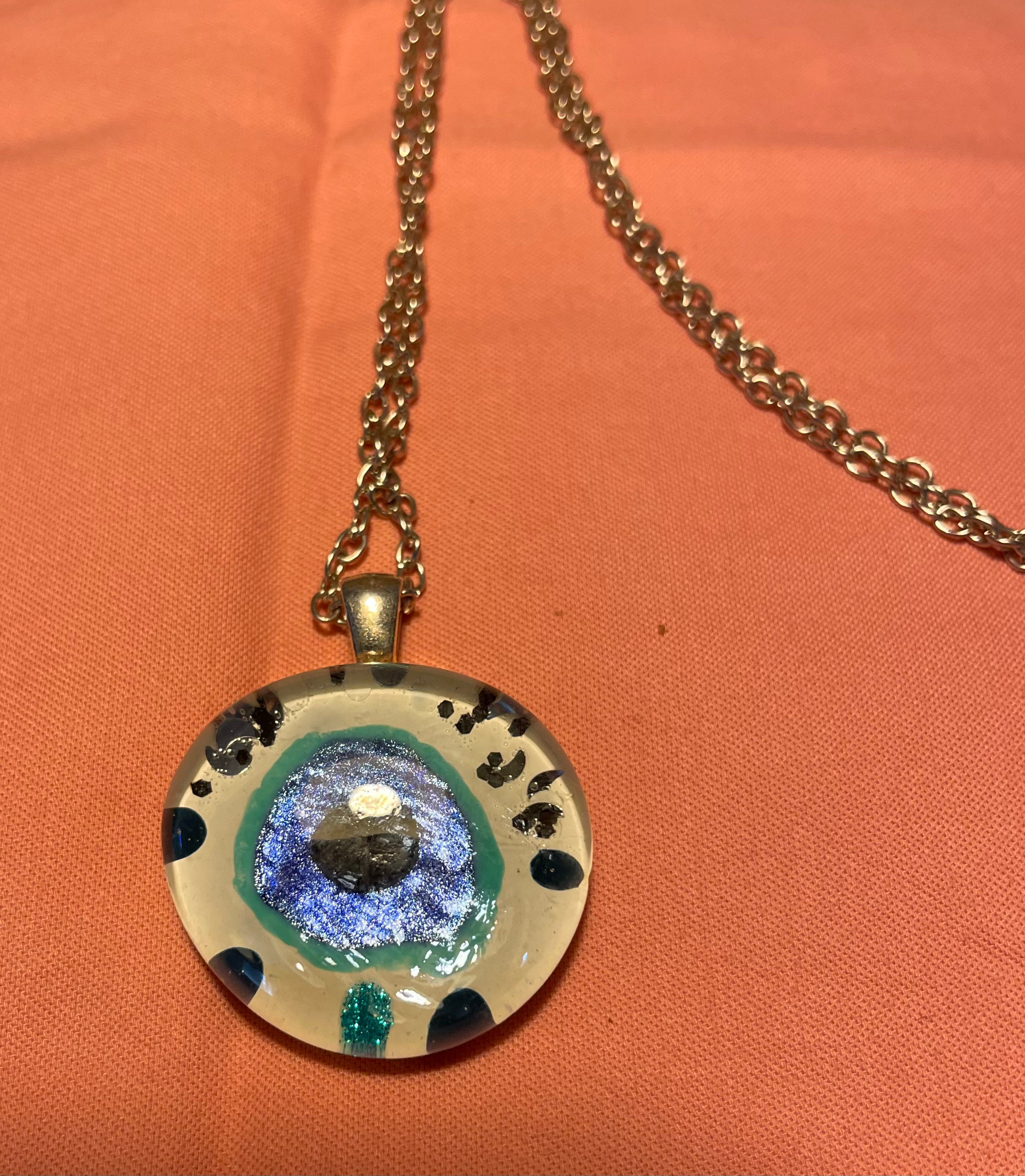 Mystical glass eyeball necklace