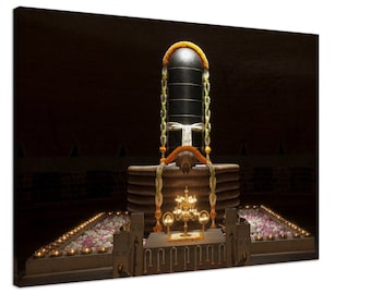 Dhyanalinga Canvas - &#39;Guru&#39;s Wish&#39;, Isha Yoga, Sadhguru Wall Art, Dhyanalinga Picture, Multiple Sizes