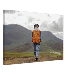 Sadhguru Canvas - &#39;The Valley&#39;, Isha Yoga, Sadhguru Wall Art, Sadhguru Picture, Multiple Size