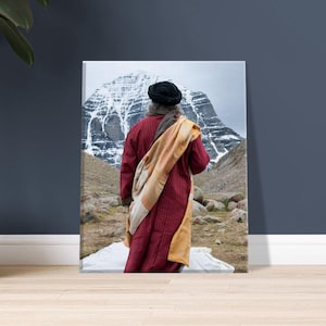 Sadhguru Canvas Art - &quot;The Mountain From Beyond&quot; - Spiritual Wisdom for Your Space - Isha Yoga Guru Meditation Decor - Conscious Gift