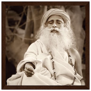 Sadhguru - ‘Source’, Wood Framed