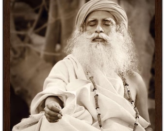 Sadhguru - ‘Source’, Wood Framed