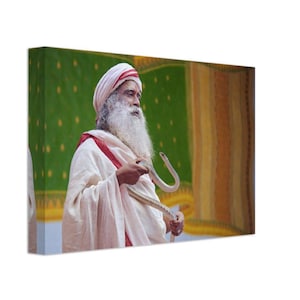 Sadhguru - &#39;Serpents Ease&#39;, Canvas, Isha Yoga, Sadhguru Wall Art, Sadhguru Picture, Multiple Sizes