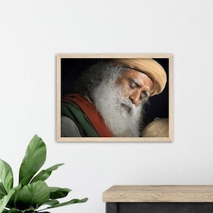Sadhguru - Master Arrived, Wooden Framed Poster, Premium Matte Paper, Isha Yoga, Sadhguru Wall Art, Multi Color
