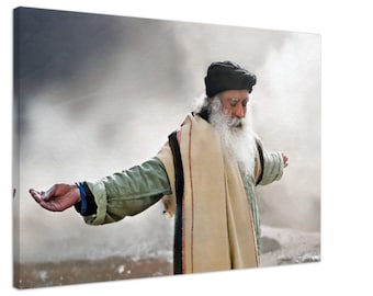 Sadhguru - Kailash Wind, Canvas, Isha Yoga, Sadhguru Wall Art, Multiple Sizes