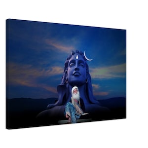 Sadhguru Canvas | &#39;Mahashivratri&#39; | Adiyogi Wall Art | Shiva Art
