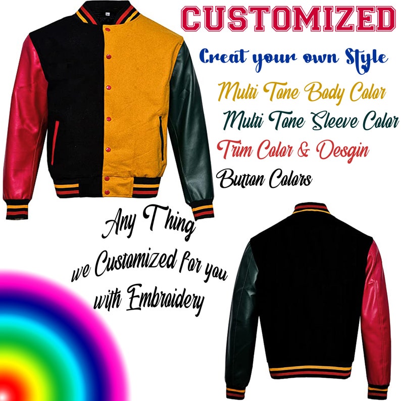 Create Your Own Custom Personalized Letterman Jacket Custom Etsy UK