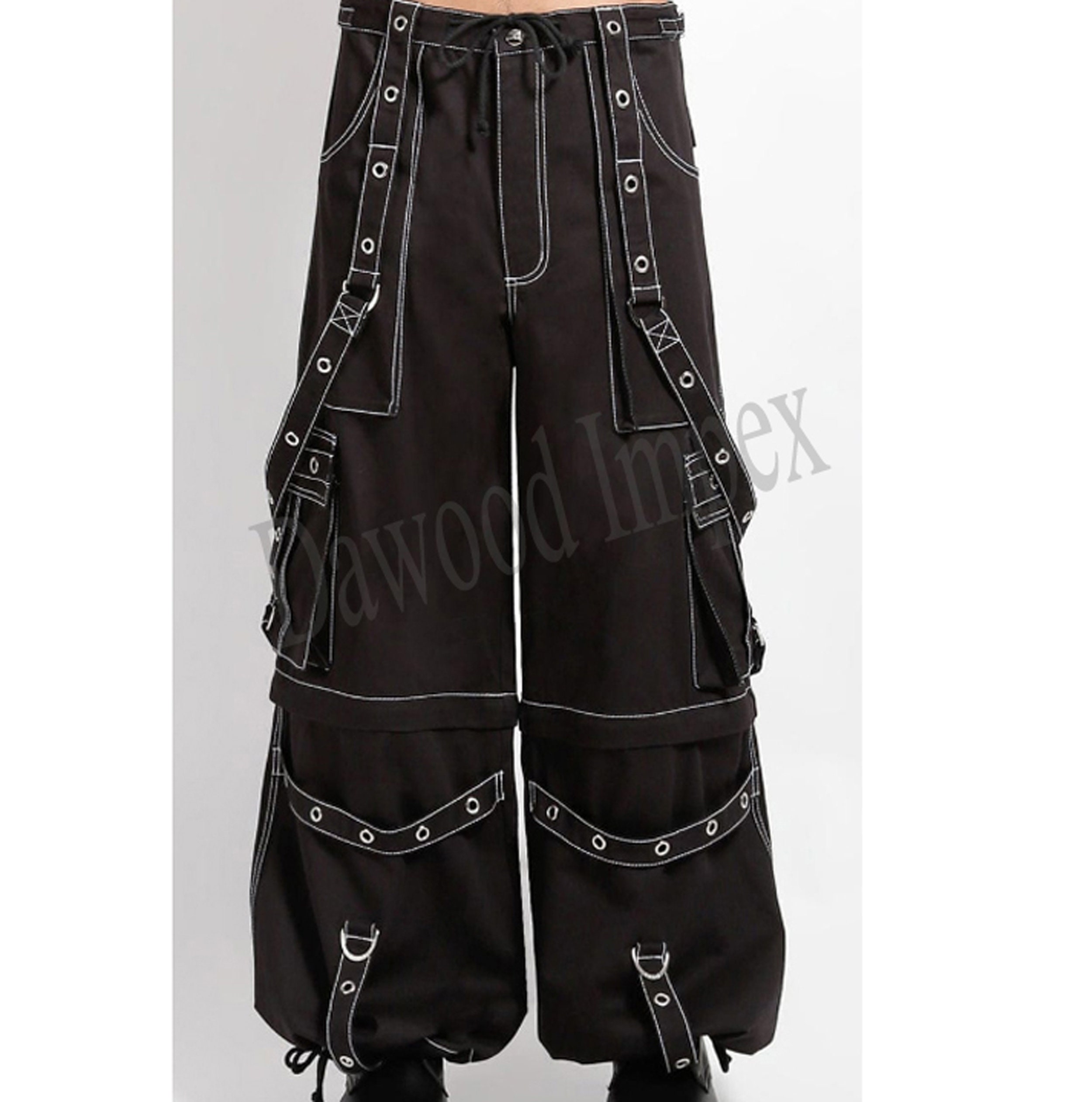 Women's Gothic Bondage Pant Rock Hard Trouser Heavy Weight Pant EMO TRIPP  PANTS - DARK ROCK - Premium Gothic Clothing shop for men and women