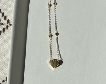 Collier Dainty Boho Chic Coeur Doré