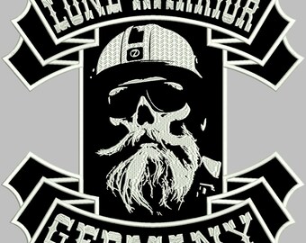 Lone Warrior Germany , Aufnäher Backpatch,Edel bestickt