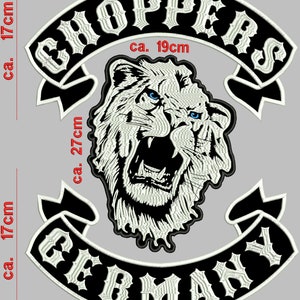 Choppers Germany Lion Three-Part Patch Patch