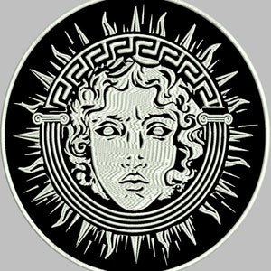 VIKING BLACK SUN Patch Patch Diameter 25 cm Black Sun