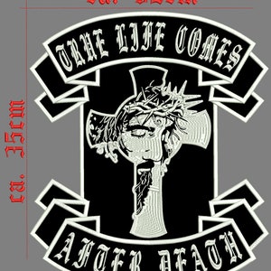 True Live Comes After Death Patch, Patch Back Patch Width 32 Height 35