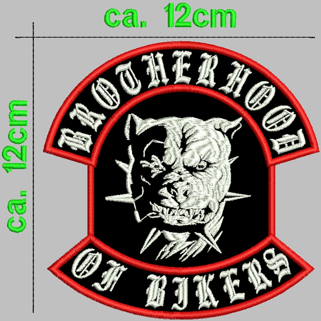 Brotherhood Rocker Patch BROTHERHOOD OF BIKERS Back Patch Approx. 35x35cm - Etsy