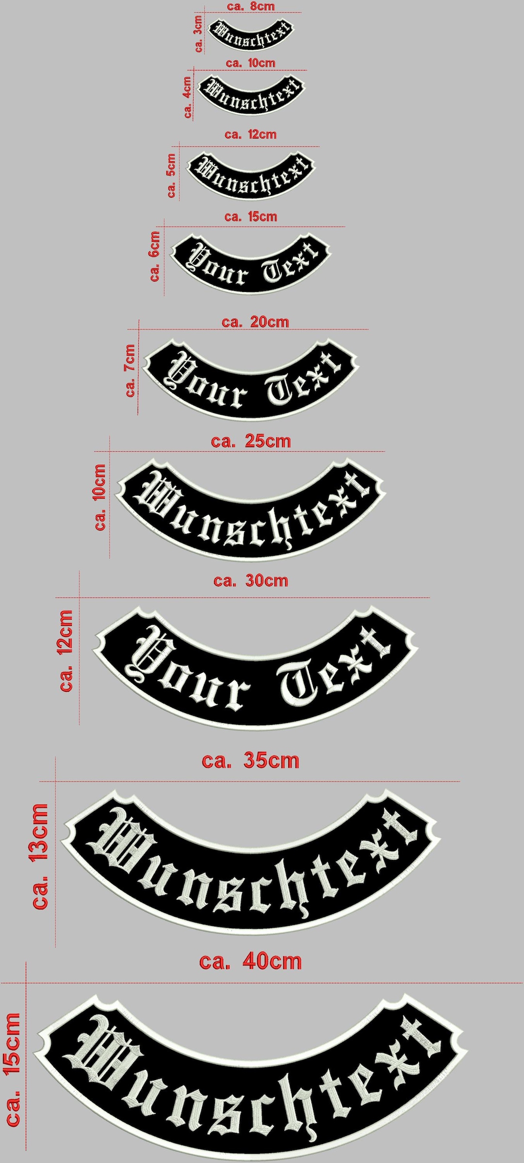 Detroit Bottom Rocker Patch Bottom Rocker Patch Embroidered With Your Desired Text, All Sizes ...