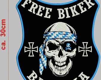 Patch traseiro gratuito do Biker Bavaria