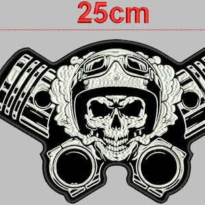 Biker Skull Patch Patch