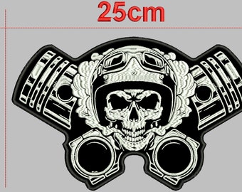 Biker Skull Patch Patch