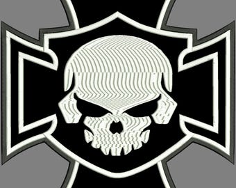 Eisernes Kreuz Rückenaufnäher Patch ,hochwertig bestickt,Biker Kutte 18cm-20cm-25cm-30cm oder 35cm