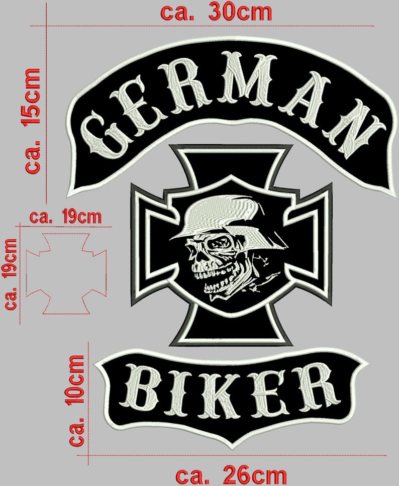 Tyska bikermärken, ryggmärken bild 1
