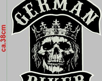 GERMAN BIKER,  Patch, Aufnäher Rückenpatch