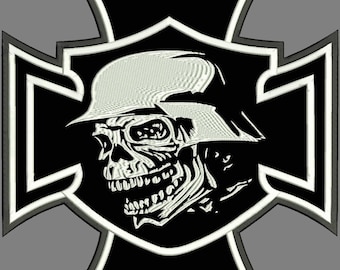 Eisernes Kreuz Rückenaufnäher Patch ,hochwertig bestickt,Biker Kutte 18cm-20cm-25cm-30cm oder 35cm