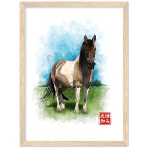 Storm - Un classico poster incorniciato in legno di carta opaca del mio cavallo preferito