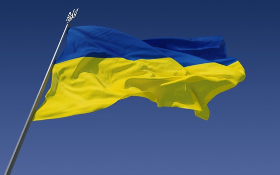 thumbnail interactive-video image 1 of Trade Winds Ukraine Flag For Car – 12x18 Inches, Set Of 2, 100% Polyester, Multicolor, Outdoor/Indoor 1 of 2