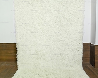Beige-weißer Wollteppich für die Küche, 8 x 10 marokkanischer Berber-Shag-Teppich, 9 x 12 luxuriöse Wohn- und Büro-Inneneinrichtung, 10 x 14