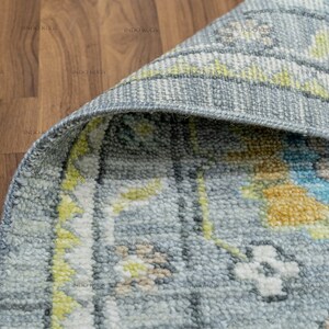 Modern Oushak Rug, Turkish Grey, Persian, Wool Area Rugs For Living Room, 8x10 Hand Knotted, Custom Size 9x12, 4x6 Feet, Mother's Day Gifts