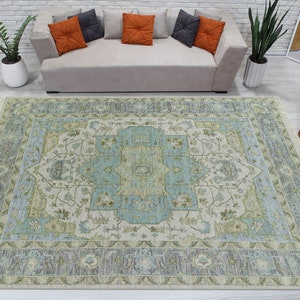 custom modern rug, turkish oushak rug, gift for her, handmade home decor, holiday decor, new ushak rugs, anniversary gift, wall decor rug, outdoor patio rug, customized rug, rugs for living room, wool area rug, oushak vintage rug, floor covering rugs