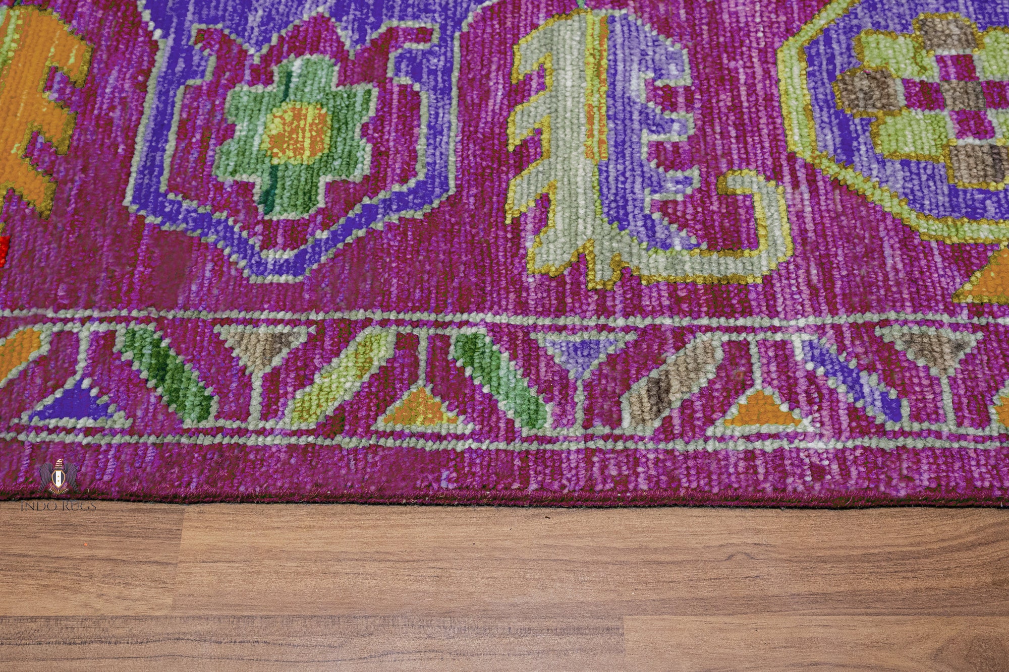 Dark Raspberry Modern Living Room Handmade Wool Area Rug Luxurious ...