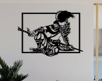 Ninja Samurai Metal Wall Art: Samurai Anime Decor