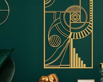 Golden Ratio Metal  Wall Art / Fibonacci Spiral Unique Modern Metal Wall Decor / Golden Ratio Modern Home Decor Gift / Environmental Gift
