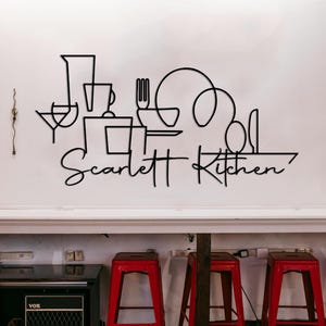 Décoration murale en métal en métal pour cuisine personnalisée - Art mural moderne personnalisé Bon appétit