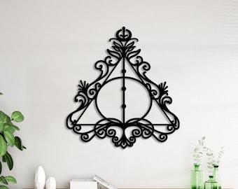 Harry  Mandala Metal Wall Decor / Triangle Symbol Metal Wall Art / Gameroom Wall Decor / Harry lovers  for Gifts