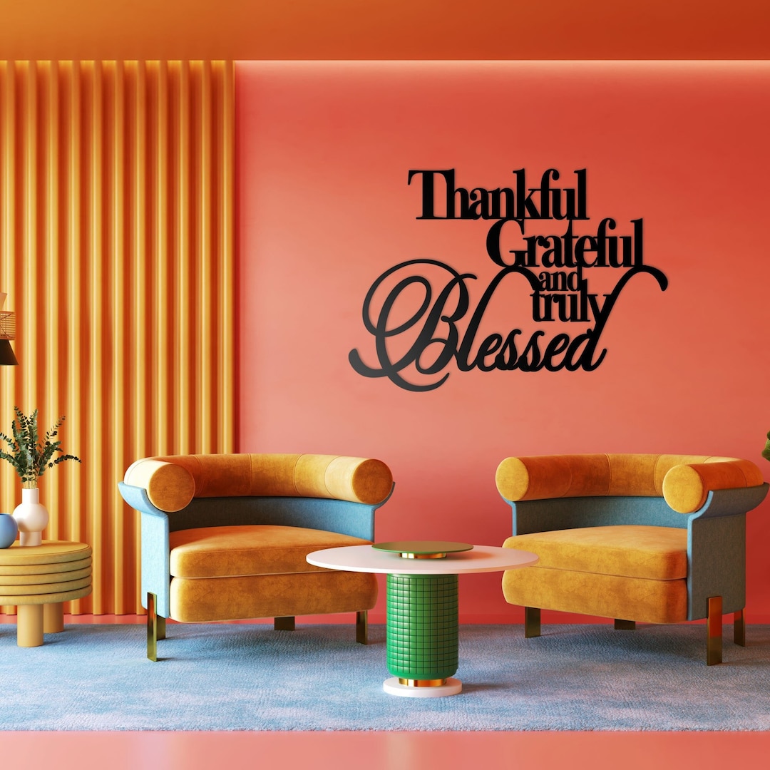 Thankful Wall Art,metal Wall Art,living Room Wall Art,bedroom Wall