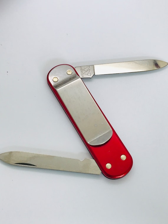 Wenger Crusader Red Alox Swiss Pocket Knife With Money Clip - Etsy