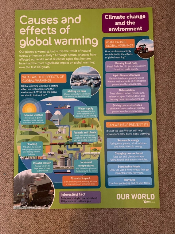 Causes And Effects Of Global Warming Poster A1 Teachers Etsy Australia